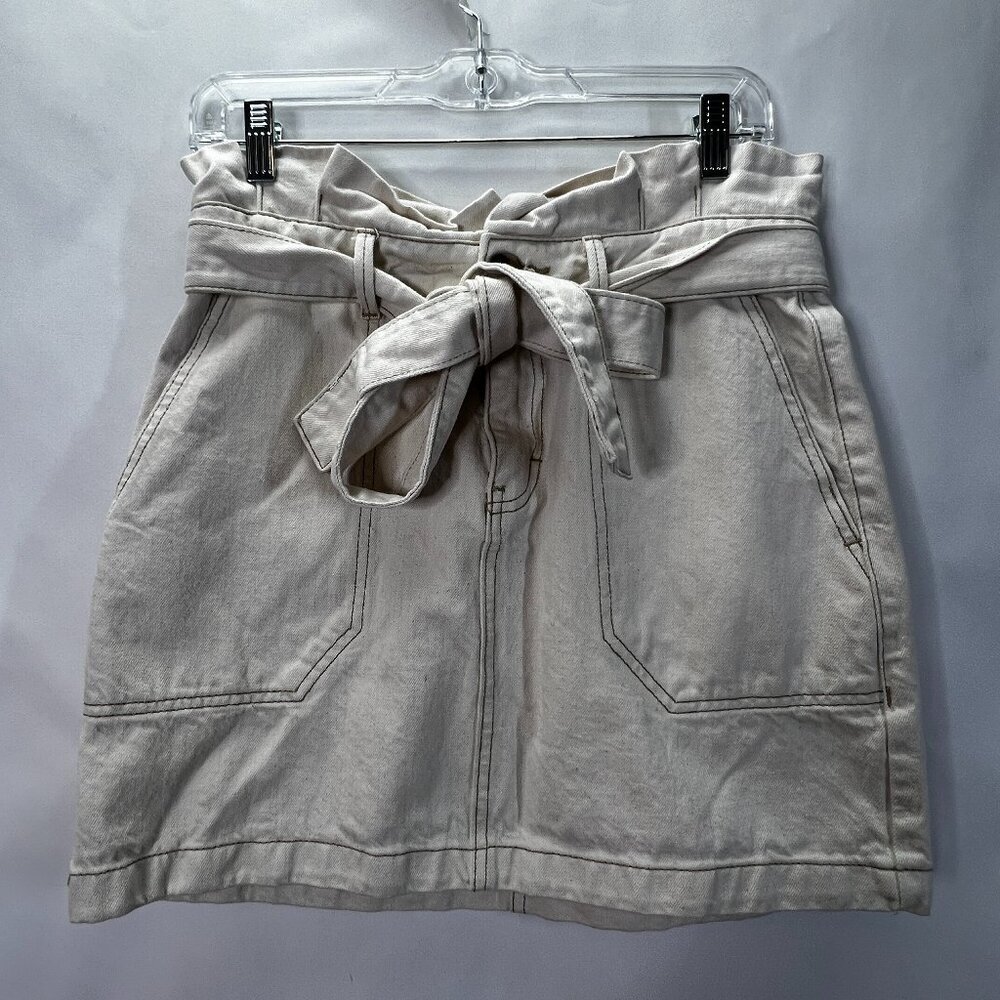 Wish List Jeans Mini Skirt Belted Size M NWOT
